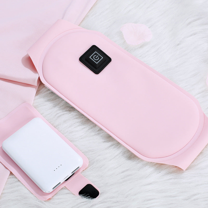 Rechargeable Graphene Menstrual Heating Belt – 3-Mode Warm Palace Belt for Period Pain Relief & Cramp Comfort (Pink, 5000mAh)