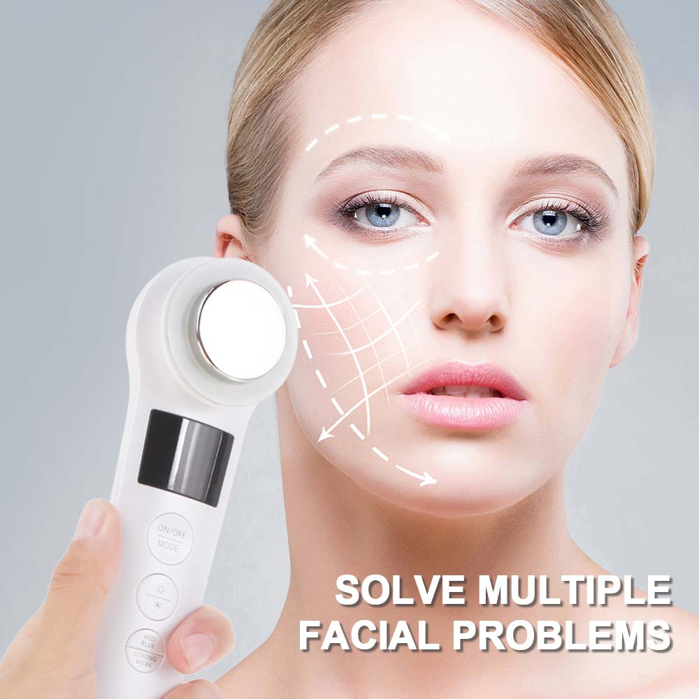 Ultrasonic Hot & Cold Facial Lifting Massager – EMS Ion Skin Rejuvenation Device