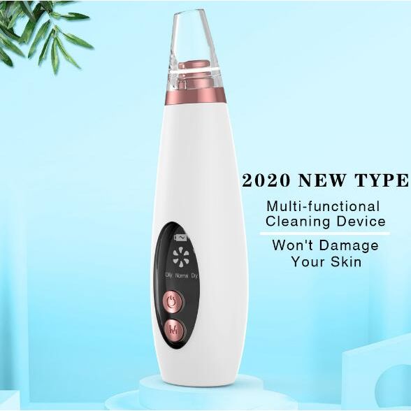 6-in-1 Electric Blackhead Remover Vacuum – Rechargeable Pore Cleanser & Acne Extractor Facial Cleaning Tool