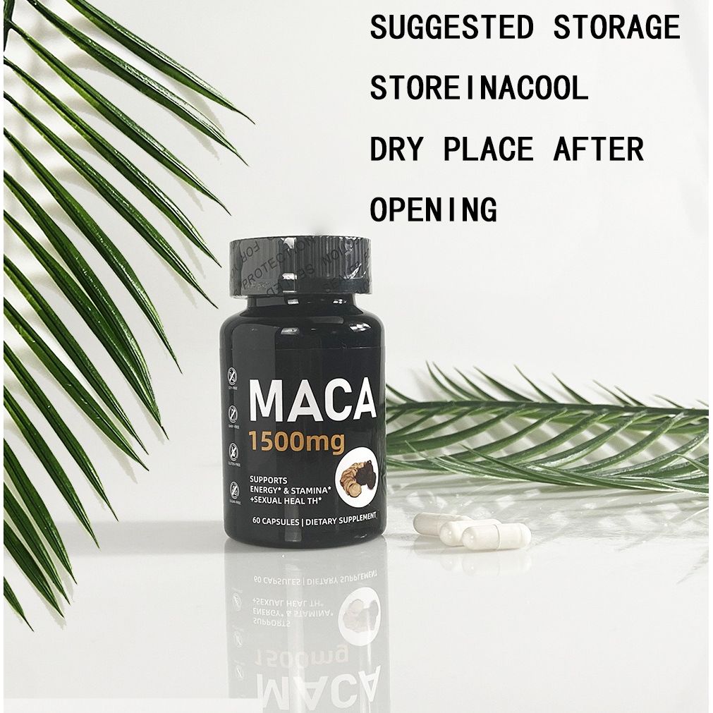 Maca Root Capsules – Natural Herbal Supplement for Energy, Stamina & Vitality (Maca Extract 1000mg)