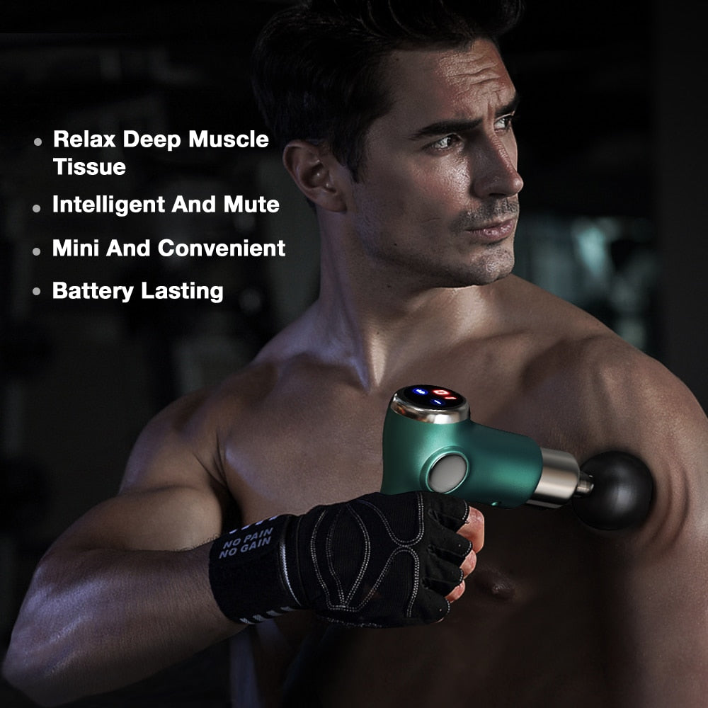 Mini Muscle Massage Gun – 32-Speed Deep Tissue Percussion Massager for Neck, Back & Full-Body Pain Relief
