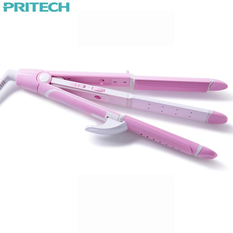 Pritech 3-in-1 Hair Straightener & Curler – Wet & Dry Electric Styling Iron for Professional Salon Results