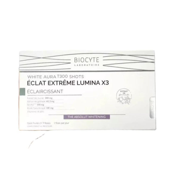 BIOCYTE White Aura T300 Shots – 7 x 25ml | Fast Whitening, Spot Correction & Skin Tone Brightening
