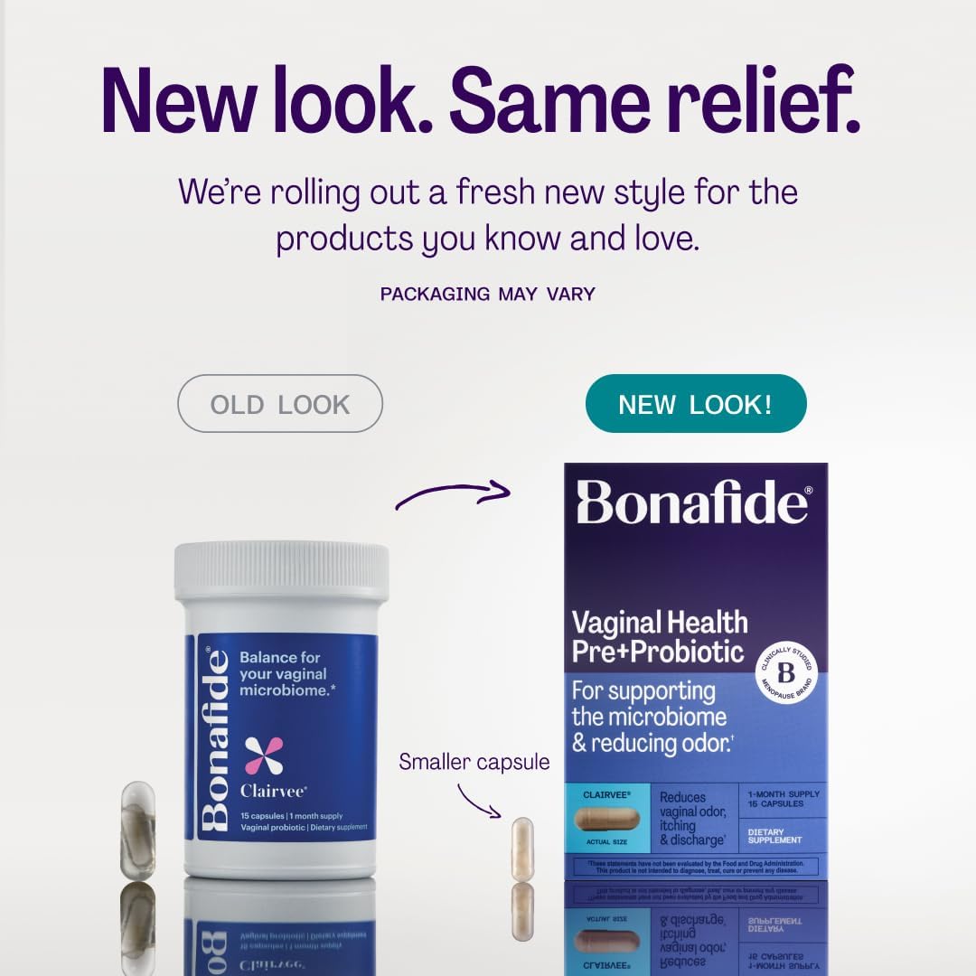 Bonafide Clairvee + Revaree – 1 Month Supply | Vaginal Odor & Dryness Relief, Clinically Proven