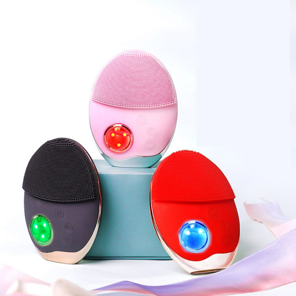 Wireless Charging Phototherapy Facial Cleanser – Silicone Ultrasonic Skin Rejuvenation & Deep Cleaning Device with Photon Therapy