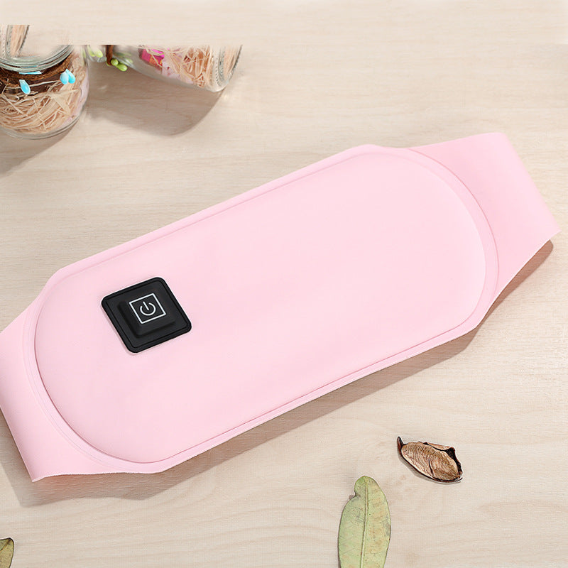 Rechargeable Graphene Menstrual Heating Belt – 3-Mode Warm Palace Belt for Period Pain Relief & Cramp Comfort (Pink, 5000mAh)