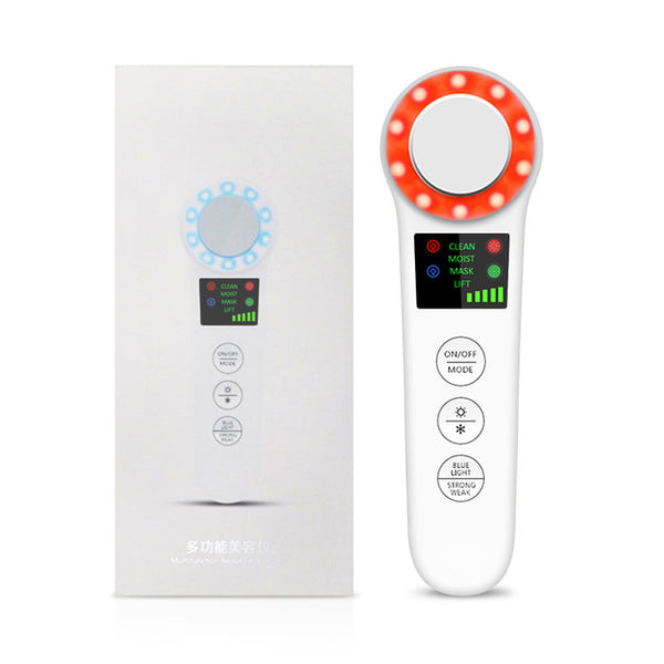 Ultrasonic Hot & Cold Facial Lifting Massager – EMS Ion Skin Rejuvenation Device