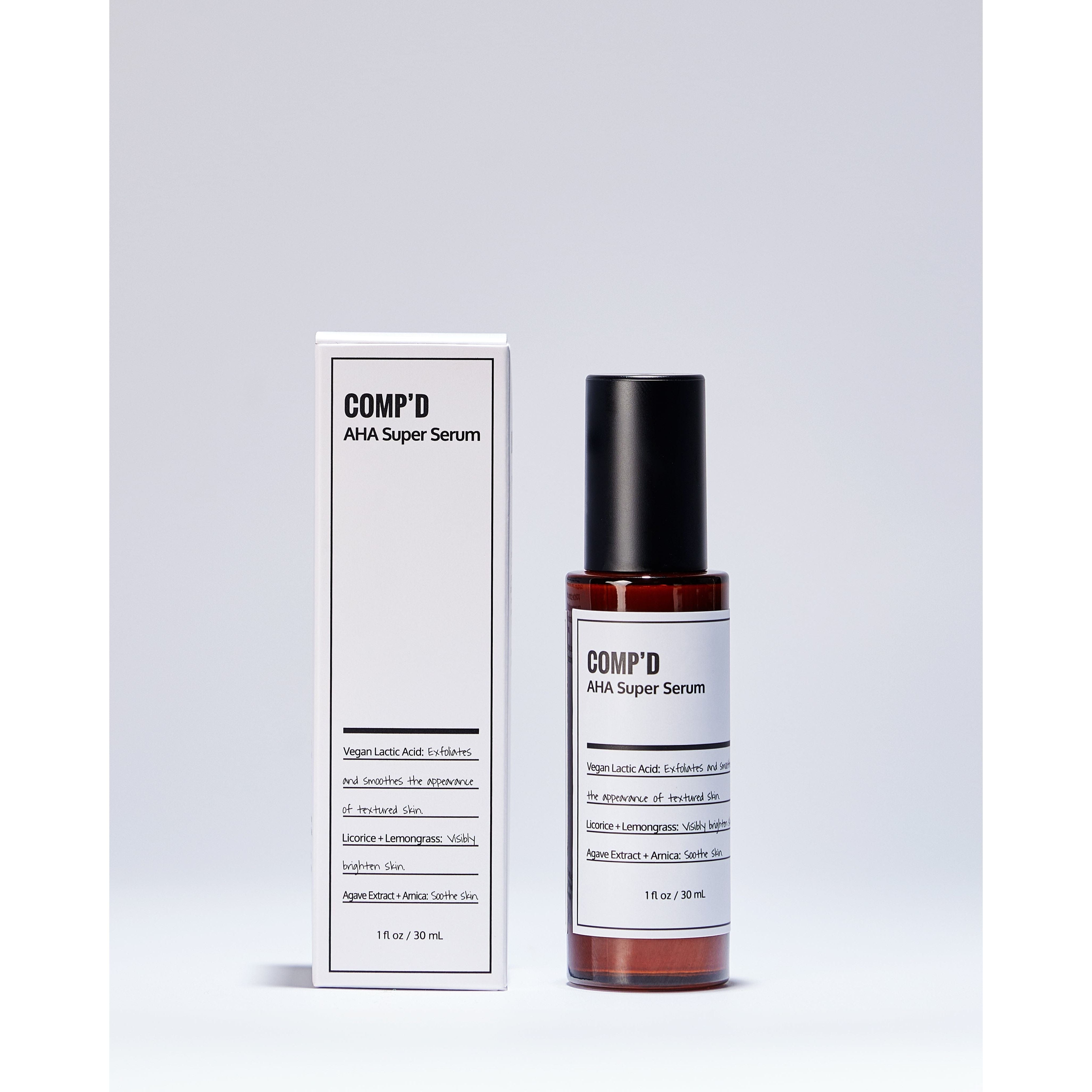 Comp’d AHA Super Serum - 30ml | Brightening & Skin-Smoothing Exfoliating Serum