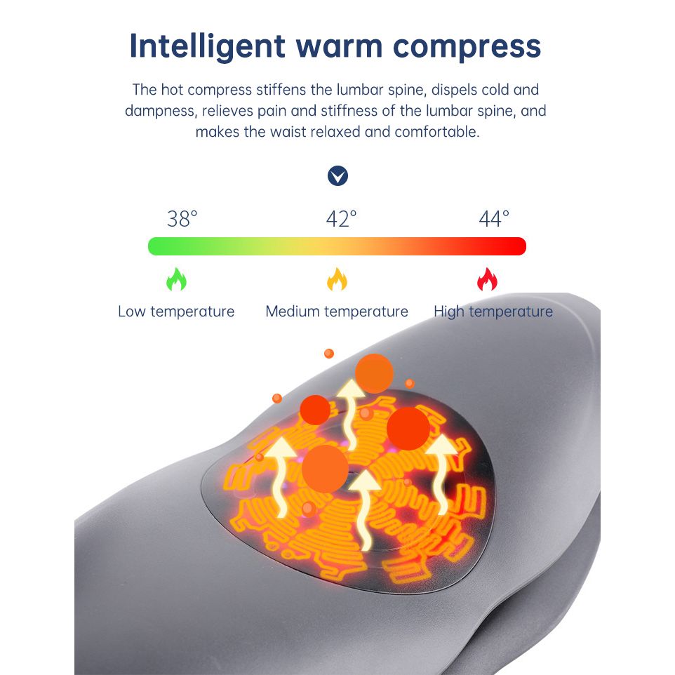 Inflatable Waist Massager & Lumbar Traction Belt – Hot Compress, Air Pressure Massage for Back Relief