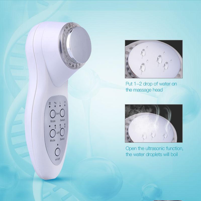 Portable 7-Color LED Photon Facial Spa Device – Ultrasonic Deep Cleaning & Skin Rejuvenation