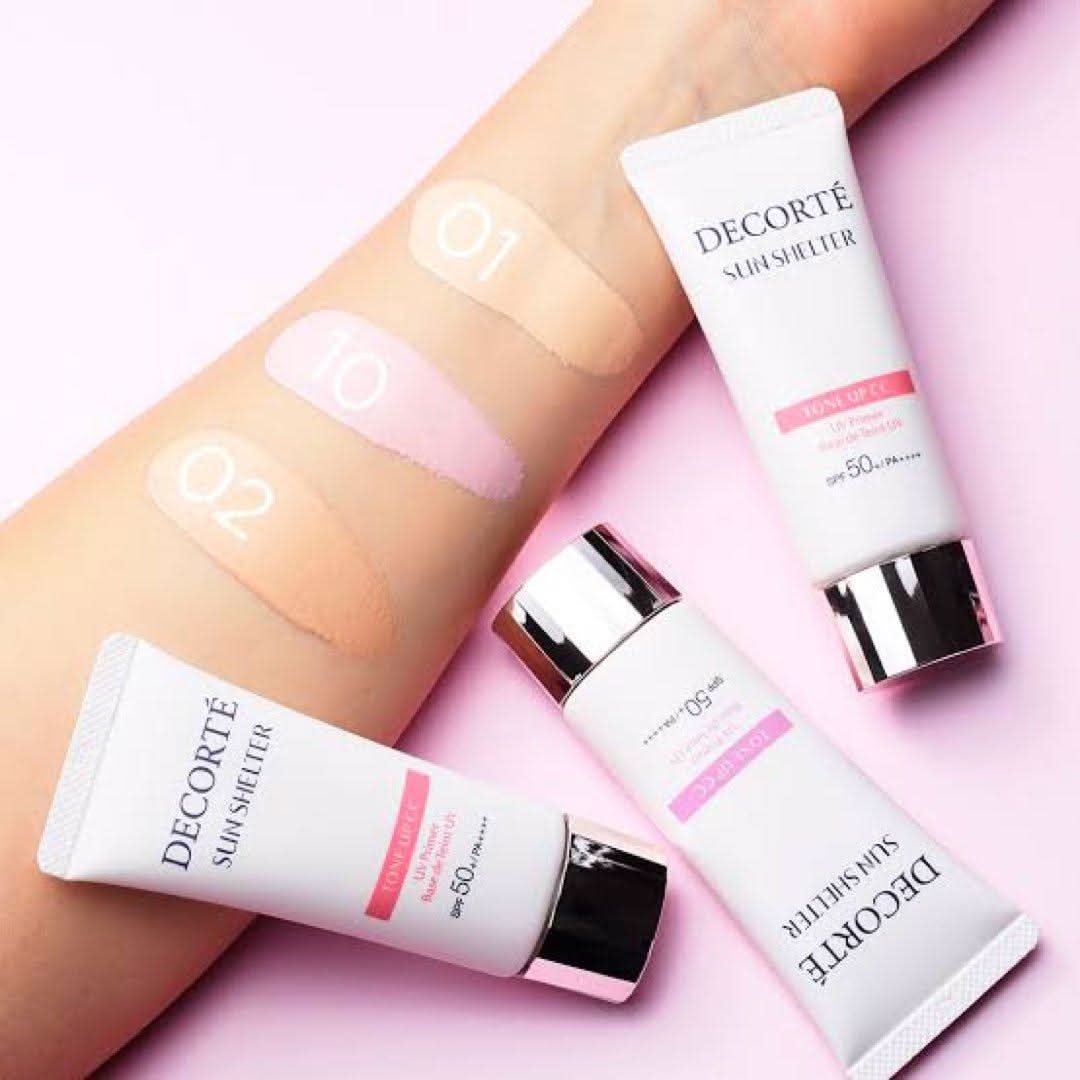 Decorté Sun Shelter Tone Up CC UV Primer SPF 50+ – 35g | Hydrating, Brightening & Long-Lasting Protection