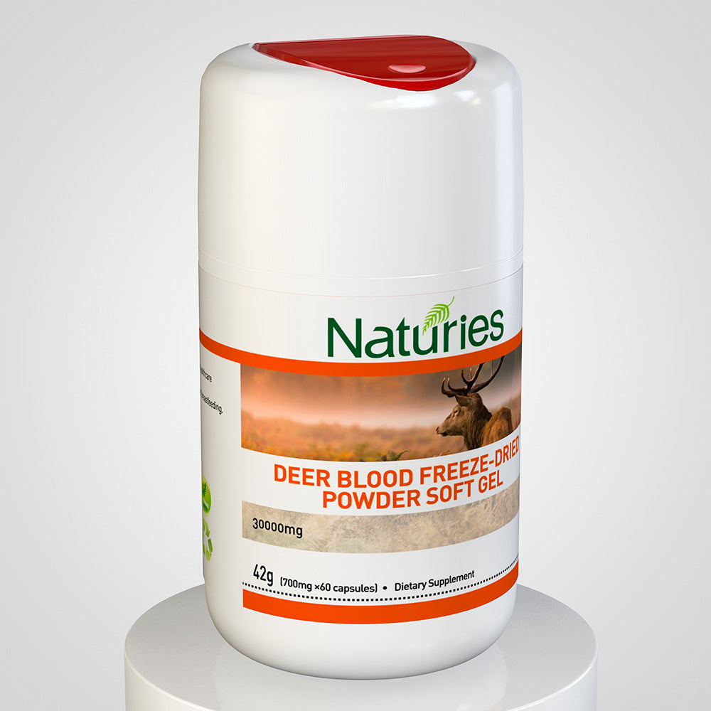 Naturies Deer Blood Freeze-Dried Powder – 60 Capsules | Premium Natural Tonic from New Zealand