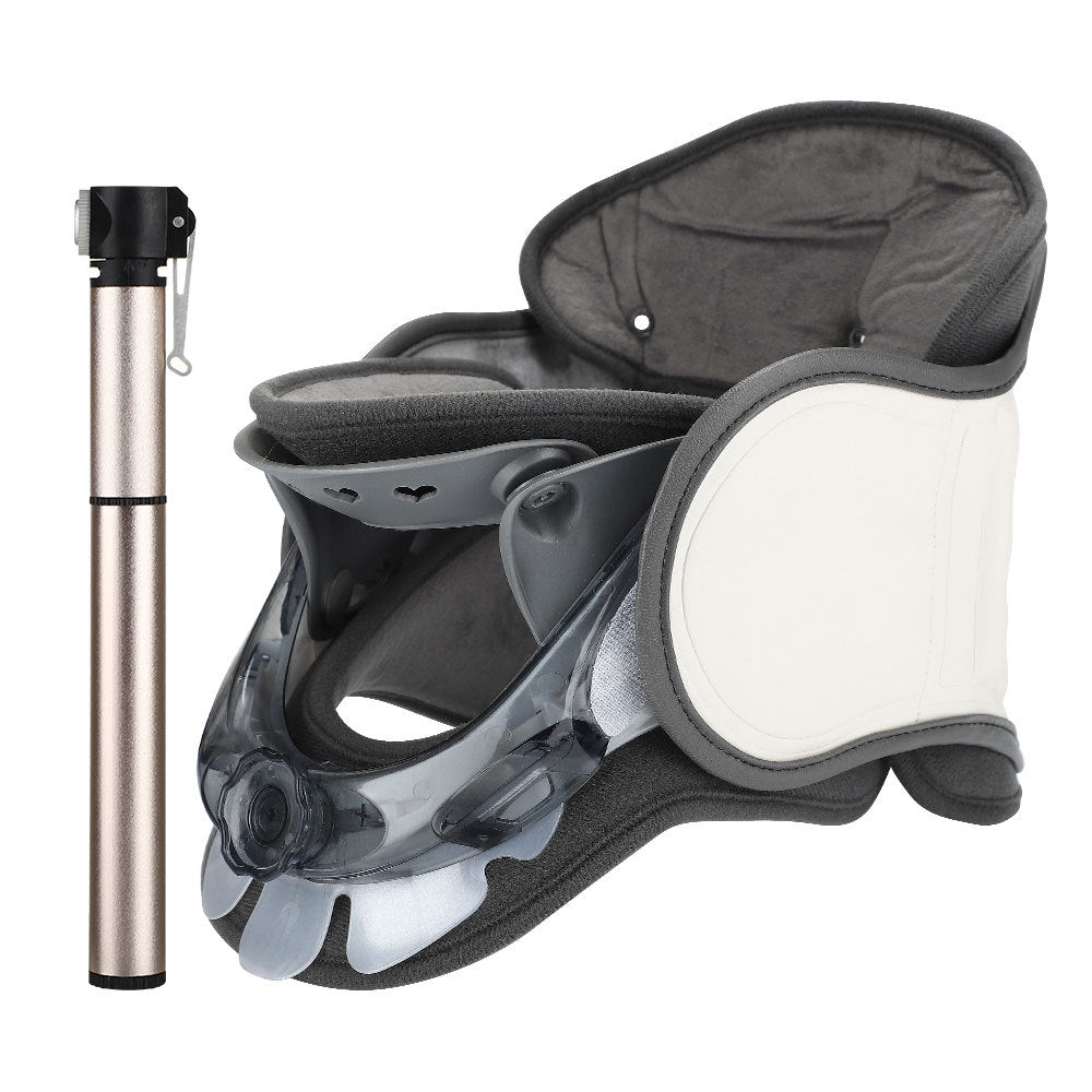 Inflatable Neck Tractor & Cervical Support – Adjustable Air Traction Massage & Fixed Neck Guard
