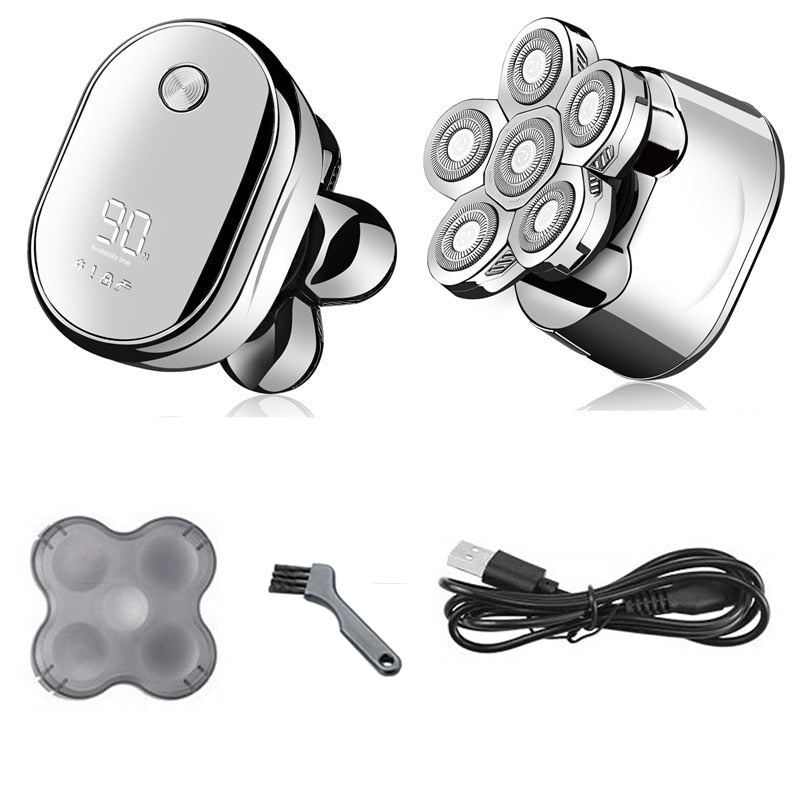 6-in-1 Men’s Grooming Kit – Wet/Dry Electric Shaver, Trimmer & Beard Razor