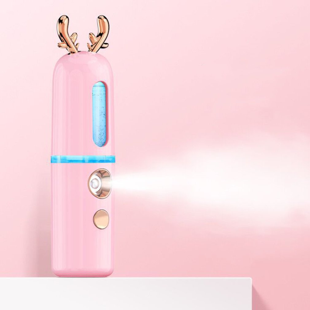 Nano Hydrating Facial Steamer – Negative Ion Portable Moisturising Spray (Cute Fawn & Bunny Design)