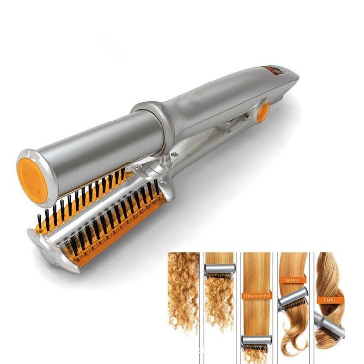 2-in-1 Automatic Hair Curler & Straightener – Fast Heating Ceramic Styling Tool with 3 Temperature Settings | Anti-Tangle Rotating Design (29.5cm)