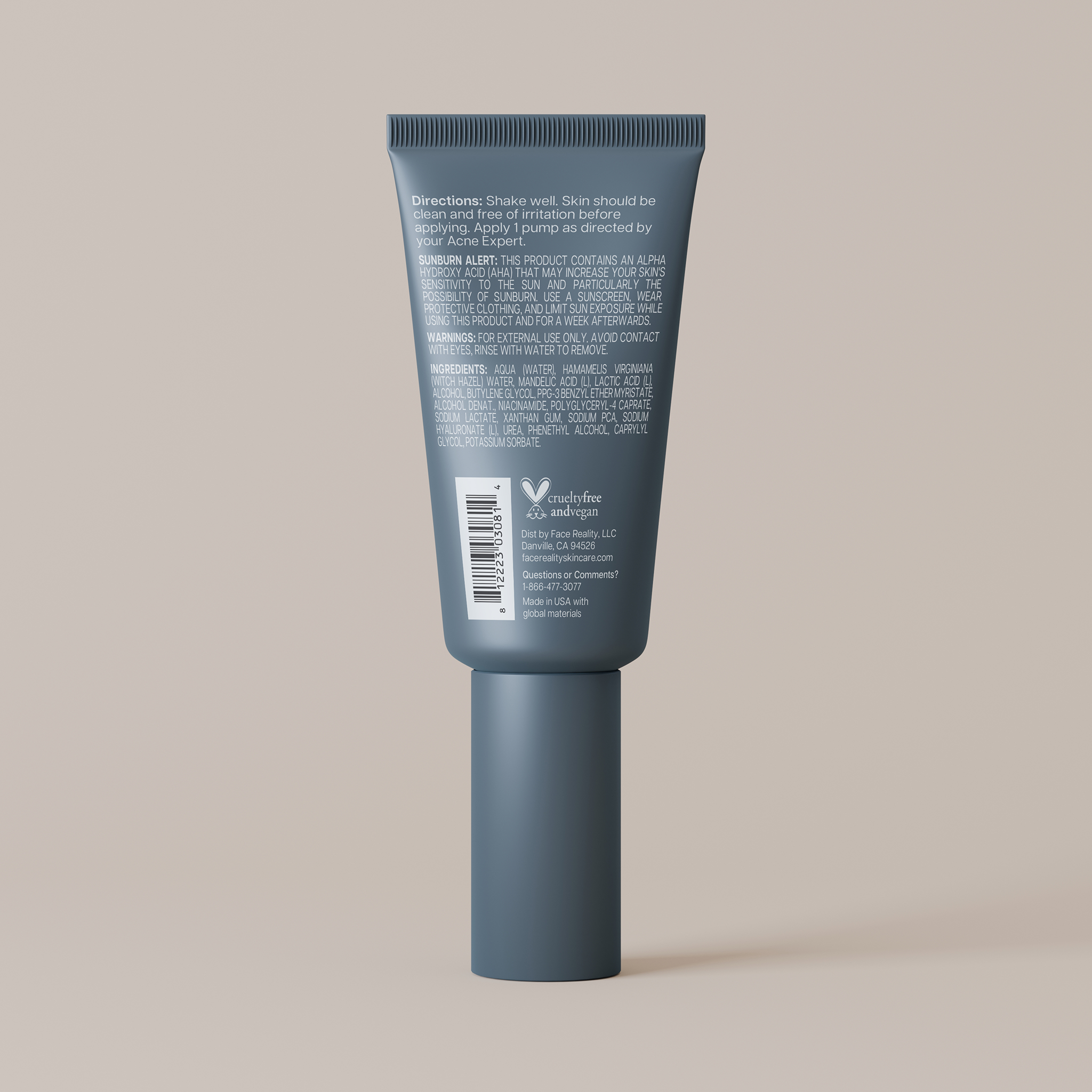 Face Reality 11% L-Mandelic Serum – 30ml | High-Strength Exfoliating Serum for Acne & Discolouration