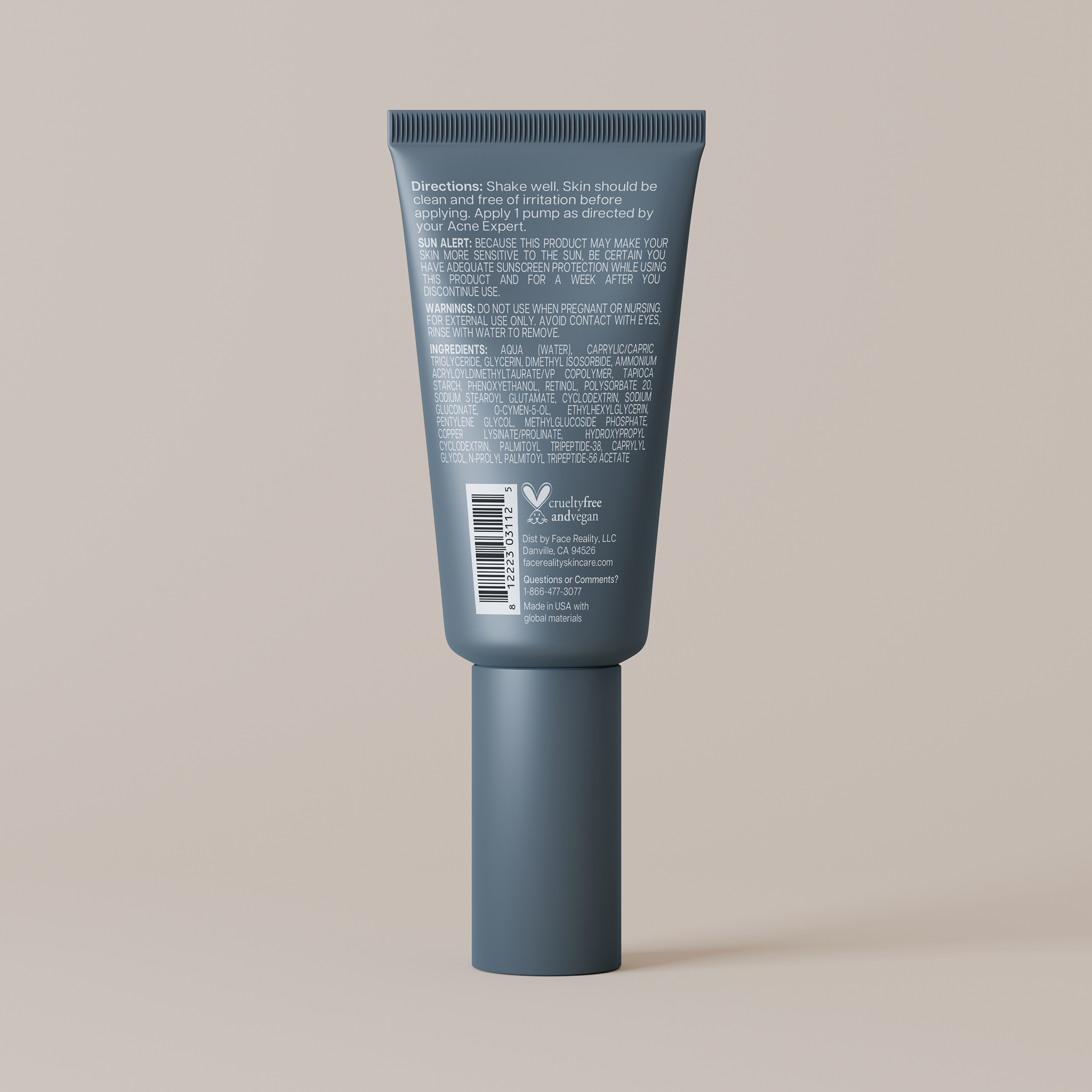 Face Reality Retinol Peptide Serum – 30ml | Anti-Aging & Acne-Safe Renewal Serum