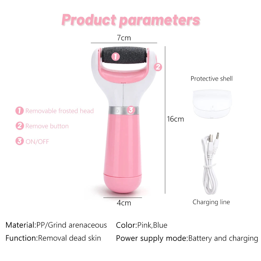 Portable Electric Foot & Heel Care Tool – USB Rechargeable Pedicure Set for Smooth Feet, Heels & Toes