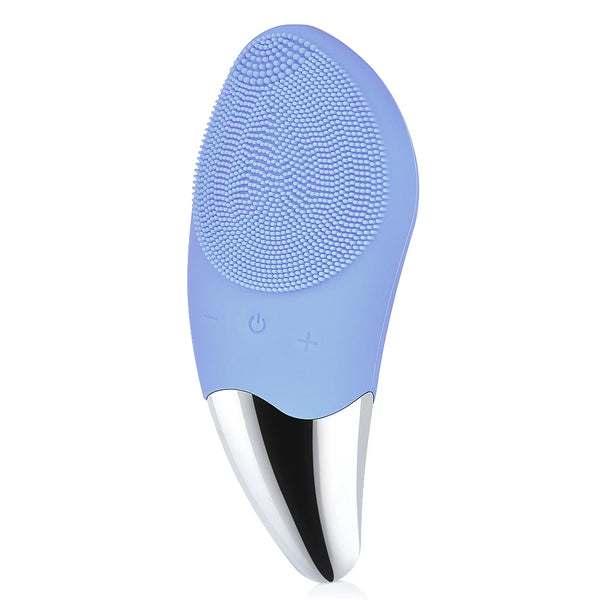 Rechargeable Sonic Facial Cleansing Brush – Waterproof Silicone Face Brush for Deep Pore Cleaning, Blackhead Removal & Anti-Aging