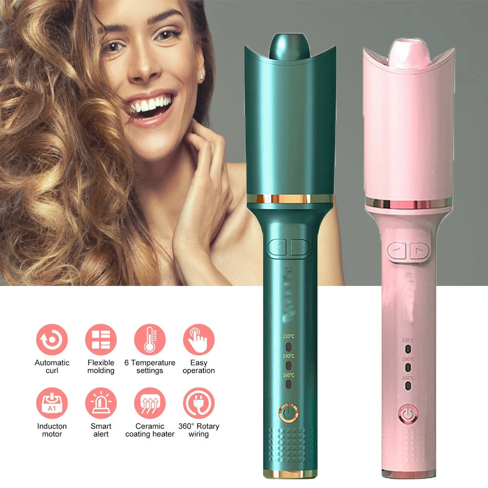 Automatic Hair Curler Ceramic Auto Rotate - Salon Curls