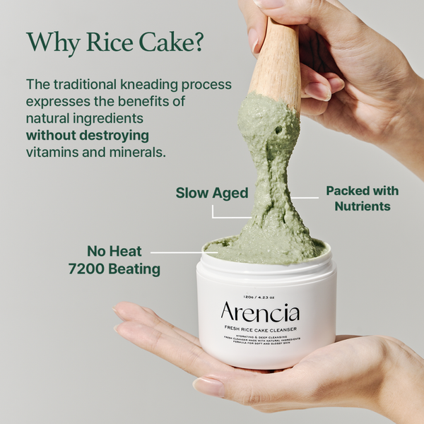 Arencia Fresh Green Rice Mochi Cleanser - 120g | 2-in-1 Purifying Cleanser & Clay Mask