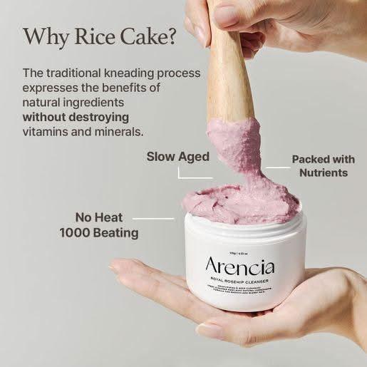 Arencia Fresh Royal Rosehip Rice Mochi Cleanser - 120g | Vegan & Gentle Deep Cleansing