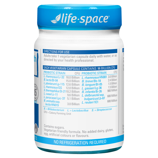 Life-Space Triple Strength Probiotic 96 Billion – 30 Capsules | Advanced Digestive & Immune Support