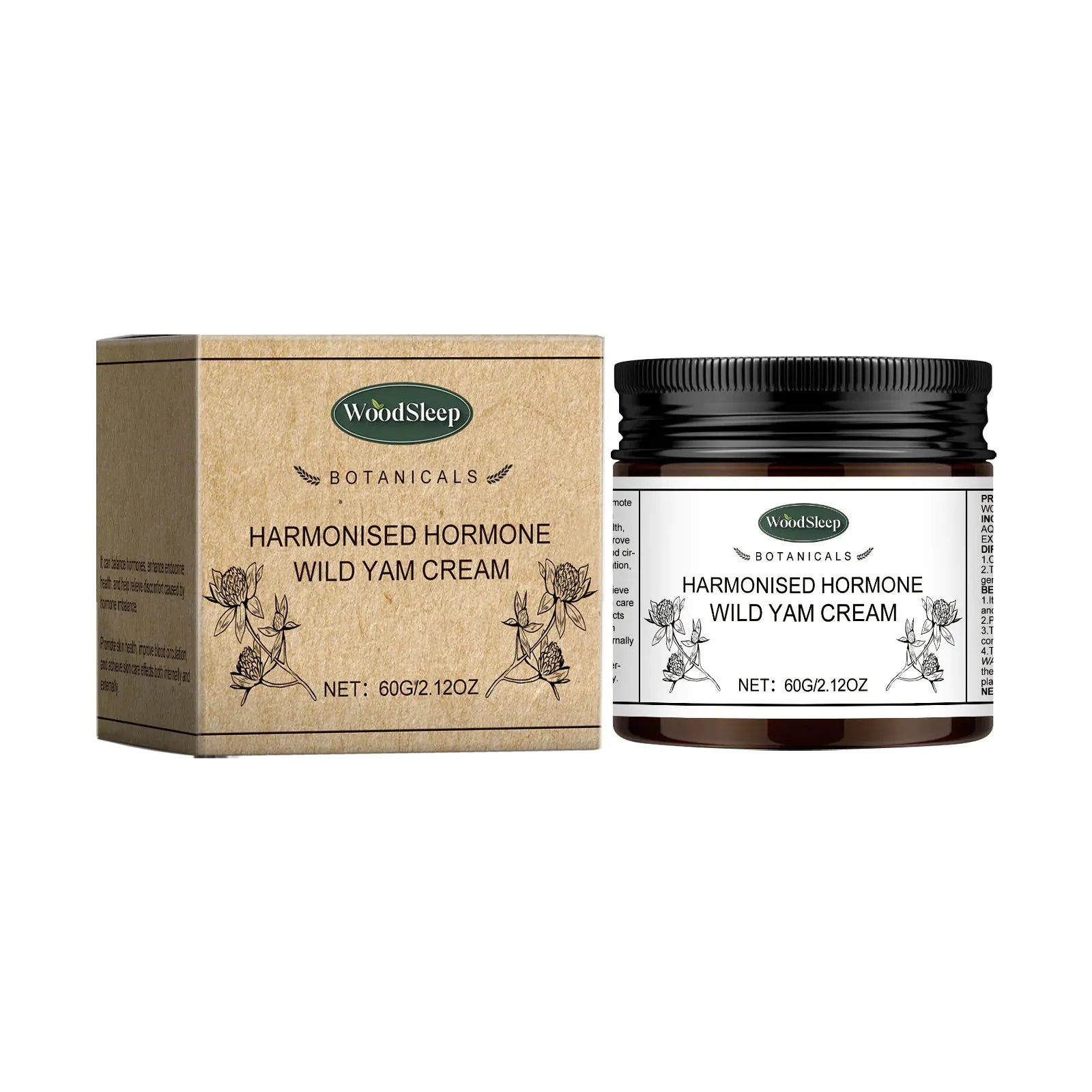 WoodSleep Botanicals Organic Wild Yam Cream - 60ml