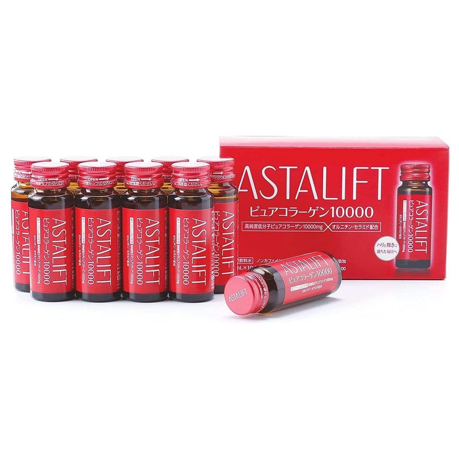 Astalift Drink Pure Collagen 10000 – Pack of 10 Bottles | High-Potency Collagen Beauty Drink