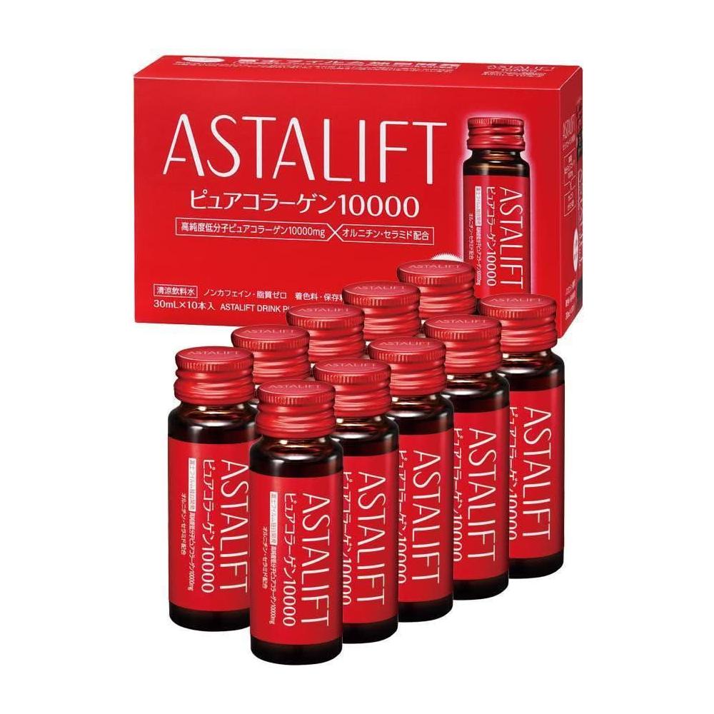 Astalift Drink Pure Collagen 10000 – Pack of 10 Bottles | High-Potency Collagen Beauty Drink