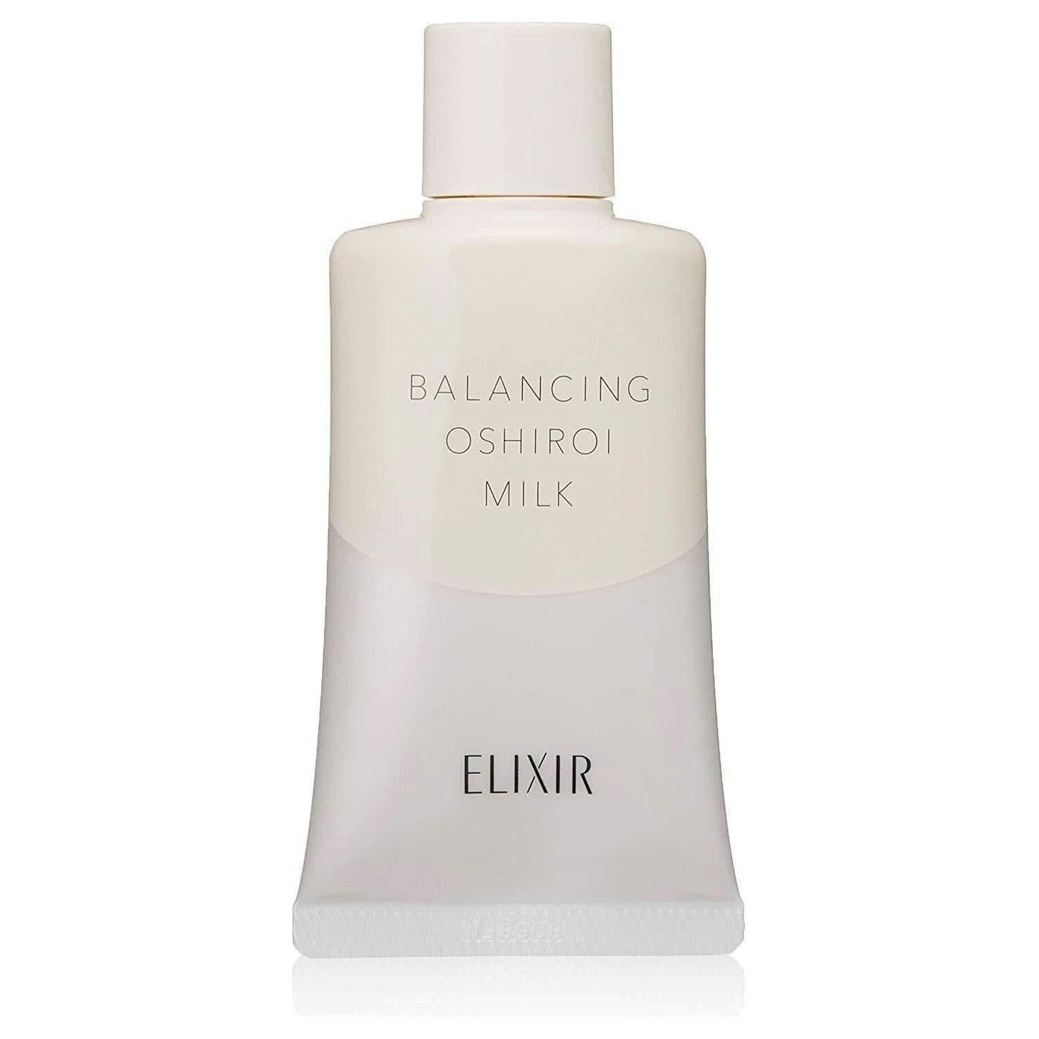 Shiseido Elixir Reflet Balancing Oshiroi Milk SPF 50+ – 35g | Moisturizing & Pore-Blurring Sunscreen