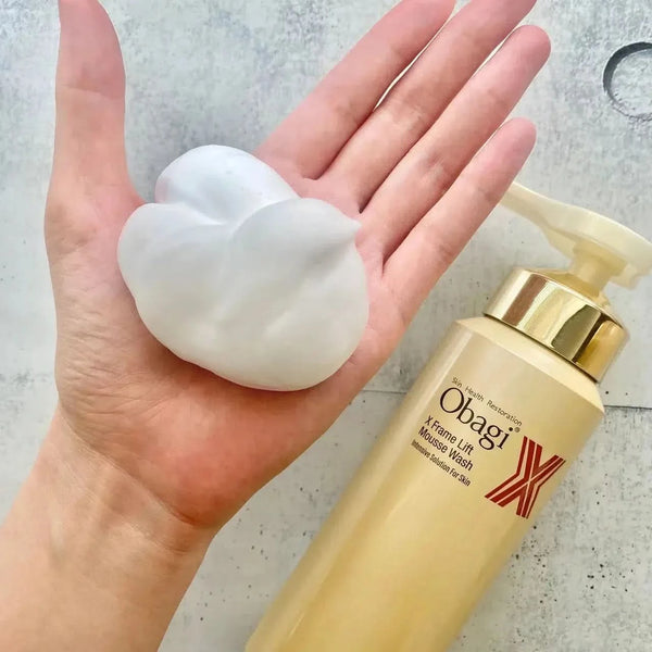 Rohto Obagi X Boost Mousse Wash Foam Cleanser – 150g | Anti-Aging, Firming & Deep-Cleansing Carbonated Foam