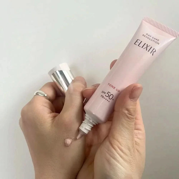 Shiseido Elixir Day Care Multifunctional Tone-Up Emulsion – Baby Pink SPF 50+ | 35g