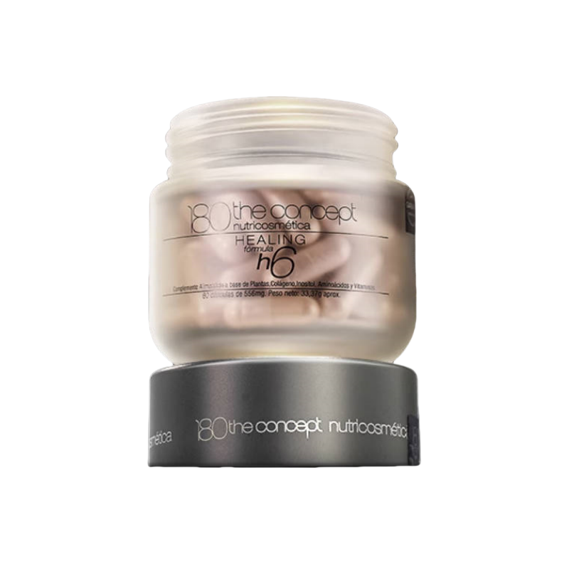 180 THE CONCEPT Nutricosmetica Healing Formula H6 2.0 – 60 Capsules | Facial Contour Lift & Anti-Aging