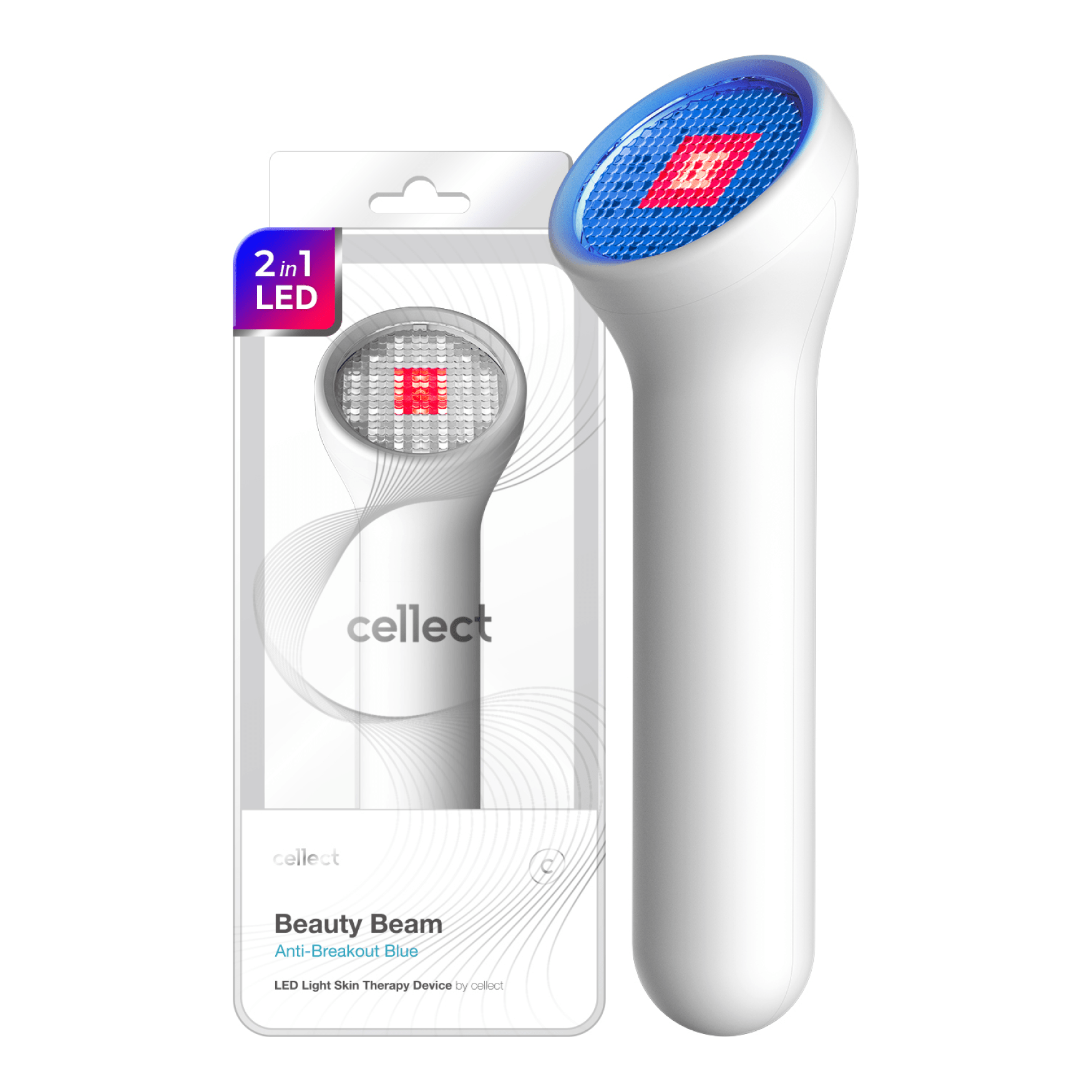 CELLECT Beauty Beam Anti-Breakout Blue | LED Light Therapy for Acne & Skin Clarity