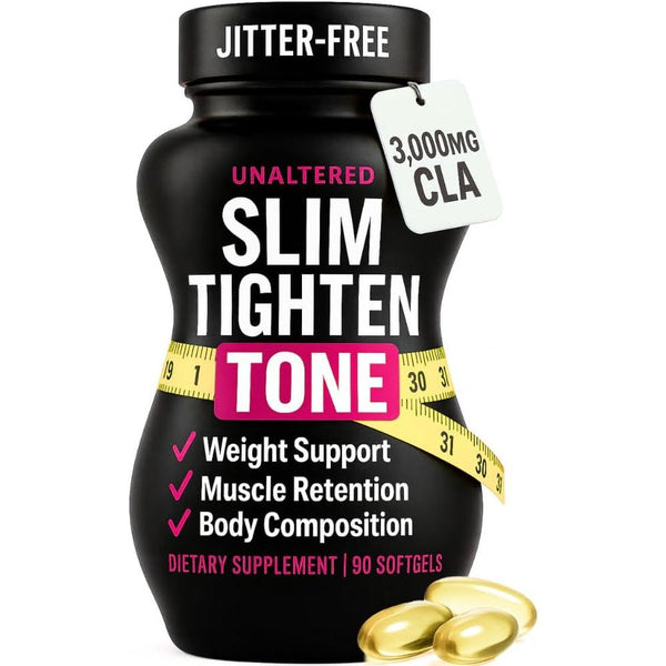 UNALTERED Slim Tighten Tone Dietary Supplement - 90 Softgels | Natural CLA Fat Burner for Belly Fat, Bloating Relief & Hormonal Weight Management
