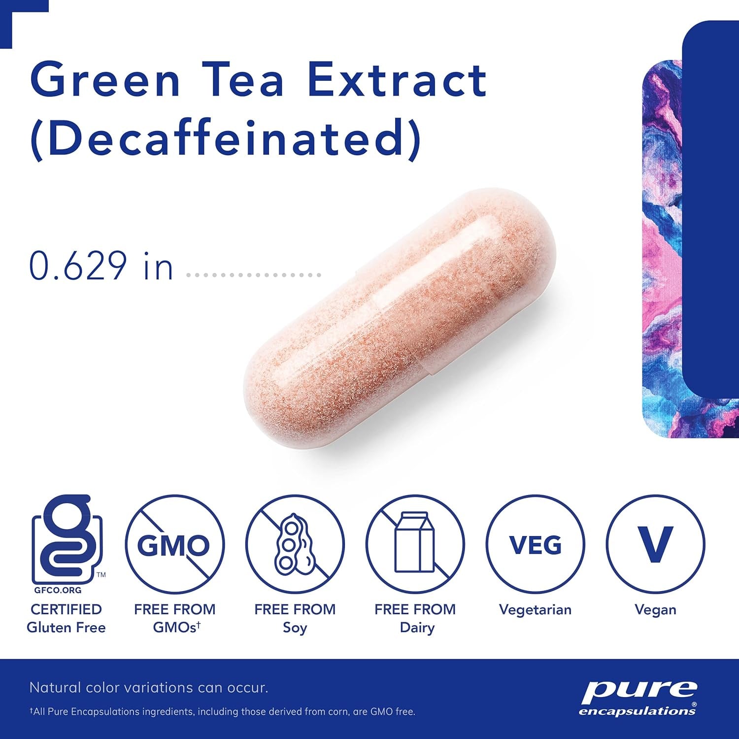 Pure Encapsulations Green Tea Extract (Decaffeinated) – 120 Capsules | 90% Catechins, 70% EGCG | Antioxidant & Cellular Support
