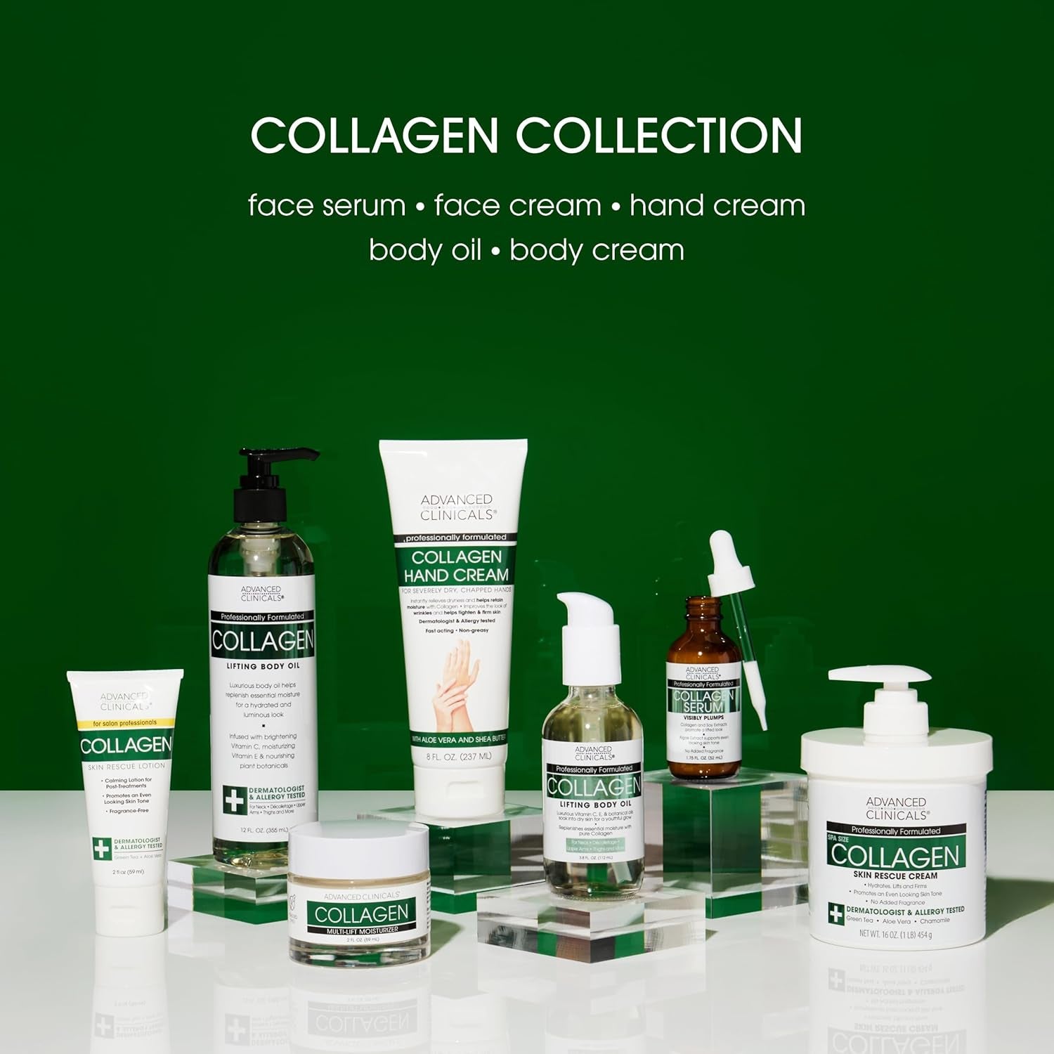 Collagen Serum for Face | Visible anti Aging Collagen Peptide Serum + Hyaluronic Acid Moisturizer Improves Look of Wrinkles, Dry Skin, & Fine Lines, No Added Fragrance, 1.75 Fl Oz