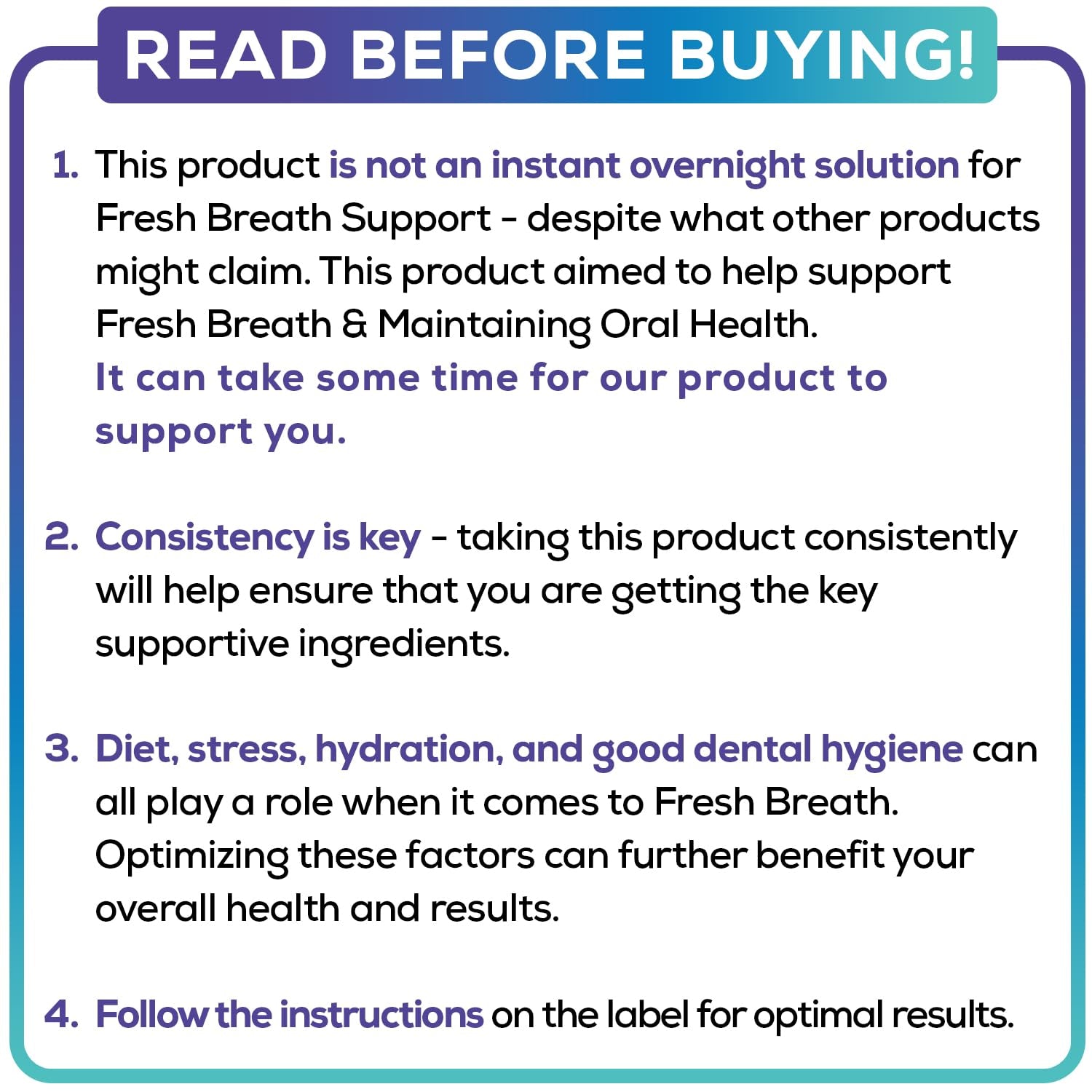 Pure Research RESTORE Oral Probiotic – 60 Chewable Tablets | Mint Flavour | Fresh Breath, Gum & Dental Health Support