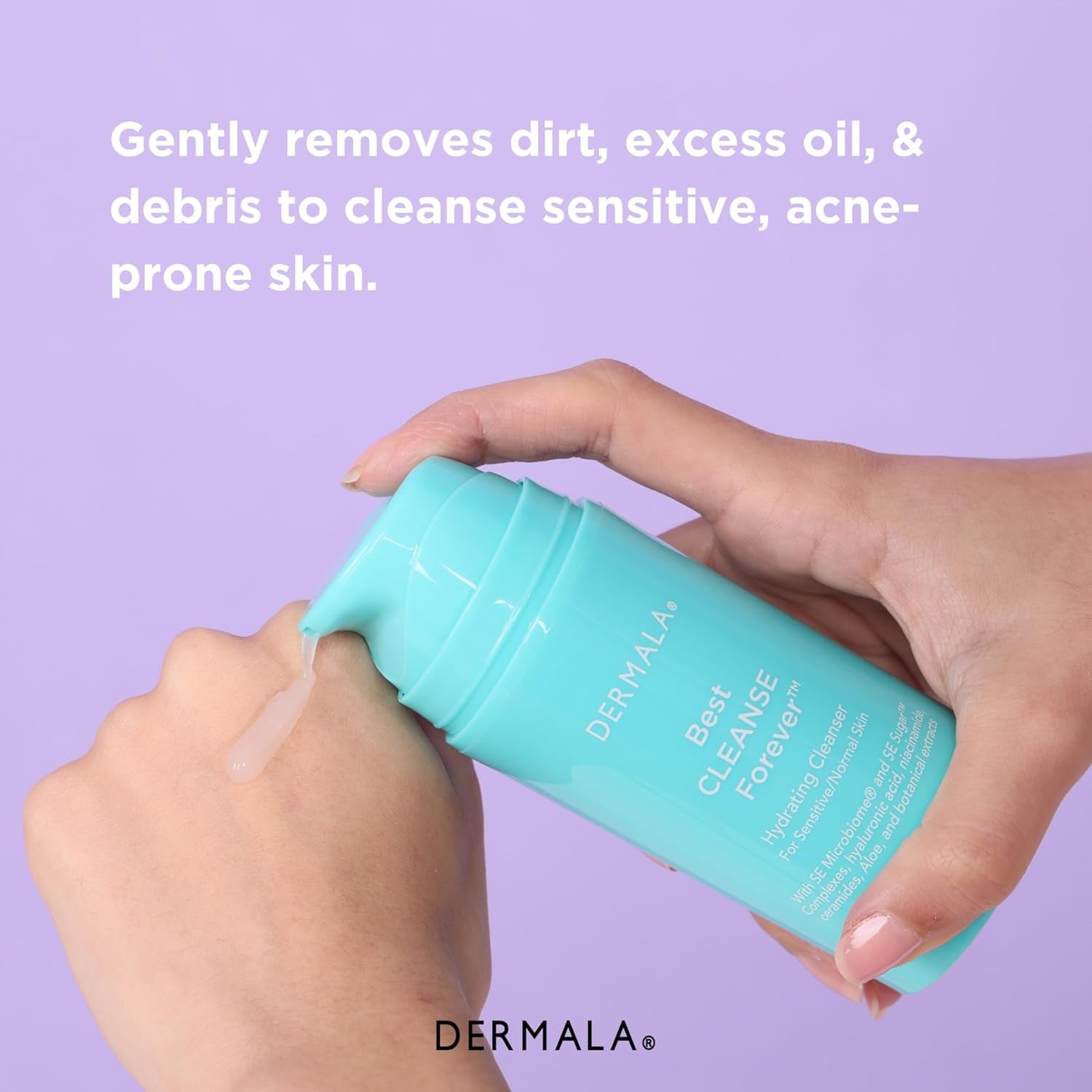 Dermala Best Cleanse Forever Hydrating Cleanser – 89ml | Gentle, Acne-Fighting Face Wash for Clear & Radiant Skin