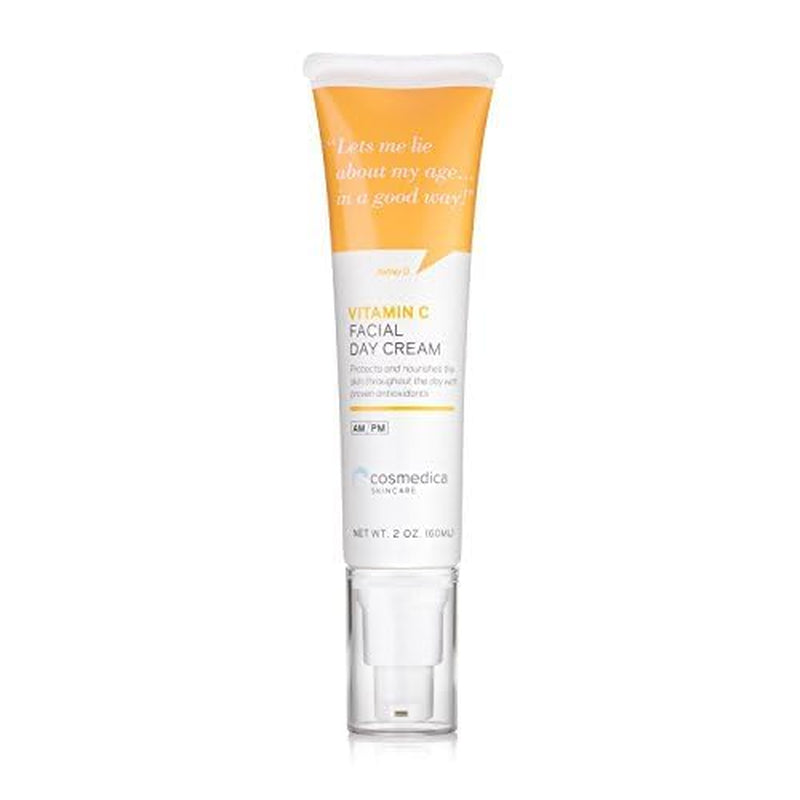 Cosmedica Skincare Vitamin C Facial Day Cream – 60ml | Brightening, Anti-Aging Moisturiser with MSM, Jojoba & Green Tea