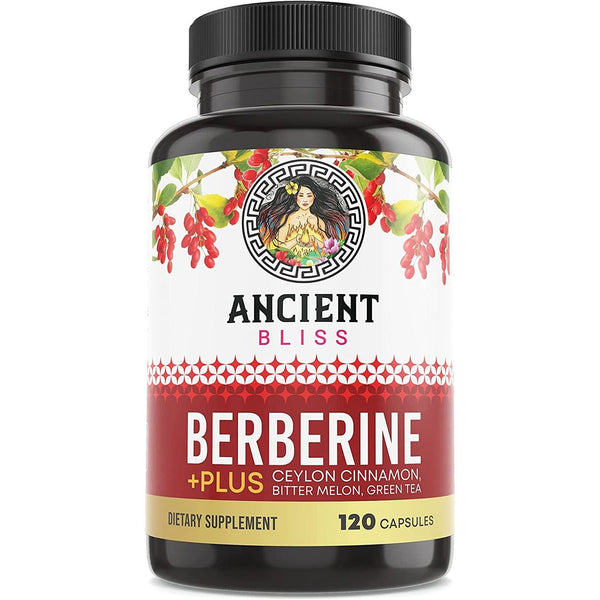 Berberine HCL 1200Mg with Ceylon Cinnamon, Bitter Melon, and Green Tea Extract - 120 Capsules Supports Glucose Metabolism, Immune System