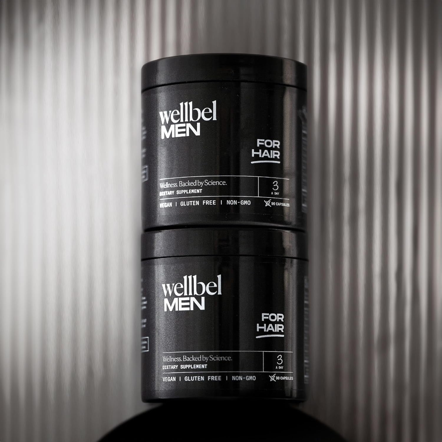 WELLBEL Men Clean Hair Supplement – 90 Capsules | Drug-Free Daily Formula to Support Hair Growth & Thickness