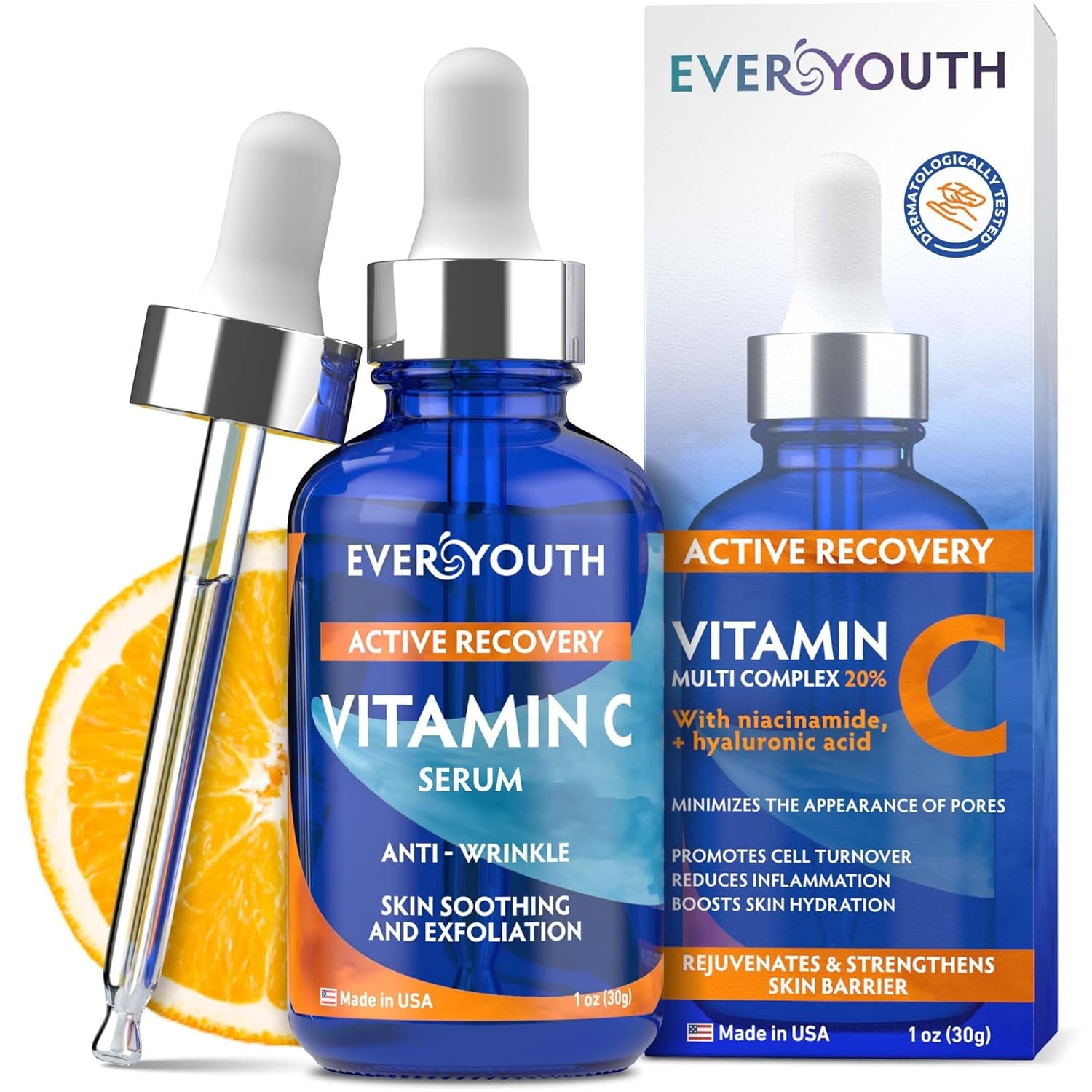 EVERYOUTH Active Recovery Vitamin C Serum – 30g | Brightening & Anti-Aging Treatment for Radiant Skin