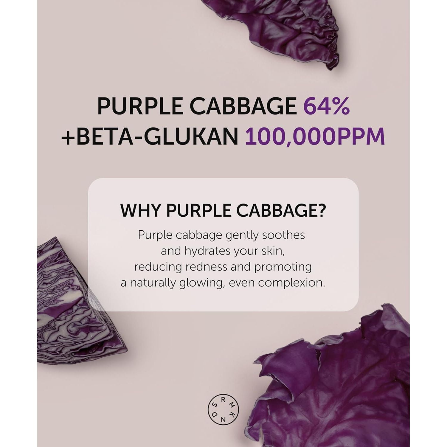 SERUMKIND Purple Cabbage Serum - Calming and Skin Recovery- Korean Face Skincare – Beta Glucan 100,000Ppm – Soothing & Redness Relief - Vegan, Cruelty-Free – 1.01 Fl.Oz.