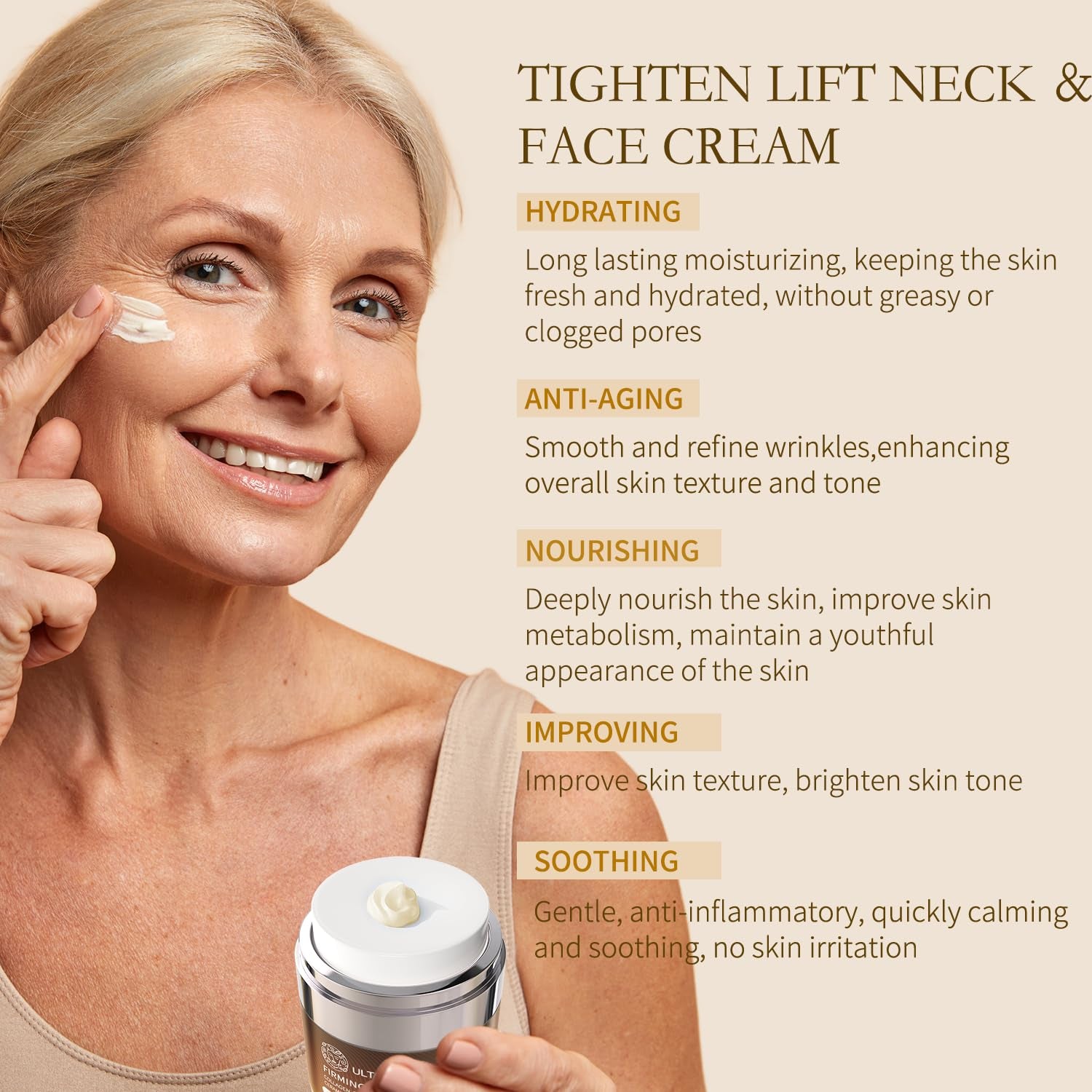 ULTIBELA Firming Cream – 50ml | Retinol, Collagen & Niacinamide for Lifted, Youthful Skin