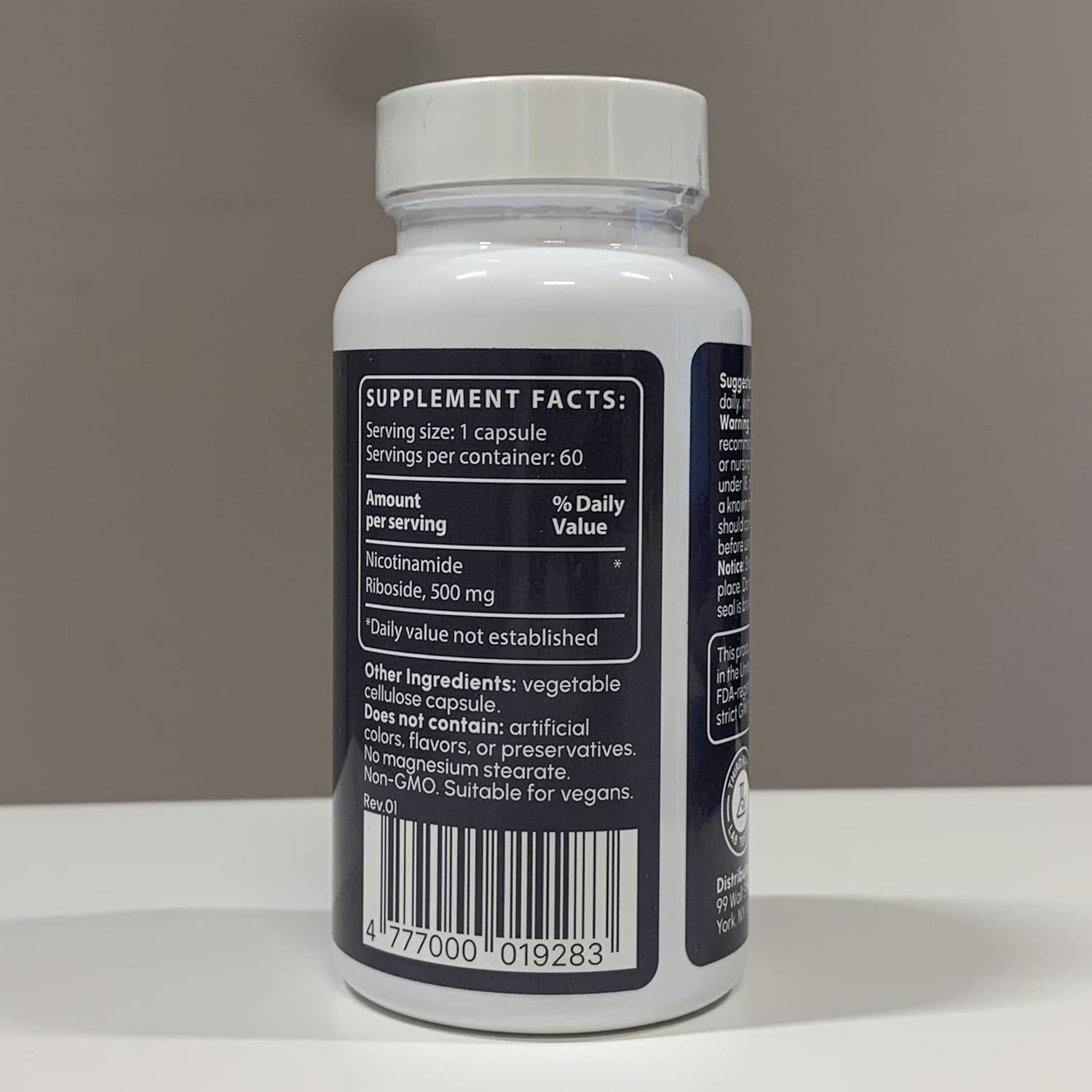 Nicotinamide Riboside (NR) 500Mg – NR Supplement for Cellular Health, Anti-Aging, Energy & Metabolism Support – 2-Month Supply (60 Capsules)