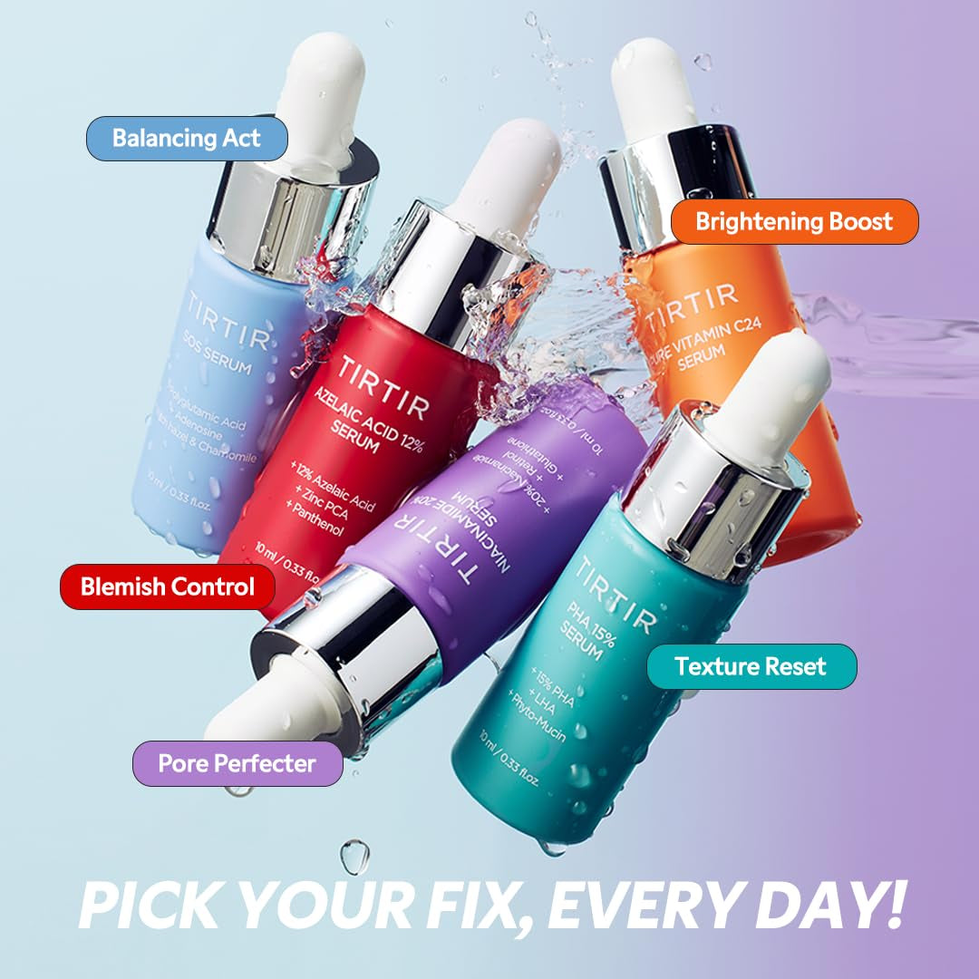 TIRTIR 5 Actives Power Serums Kit – 5 x 10ml | Brightening, Hydrating & Skin Renewal Set