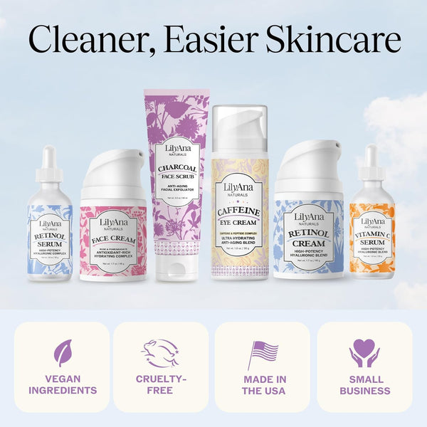 LilyAna Naturals Plumping And Hydrating Caffeine Eye Cream – 30g | Brightens, Depuffs & Firms Tired Eyes